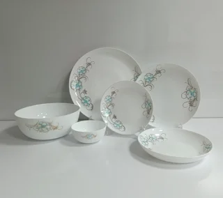 سرویس ارکوپال 26 پارچه گلدن اوپال طرح پورشه فیروزه ای