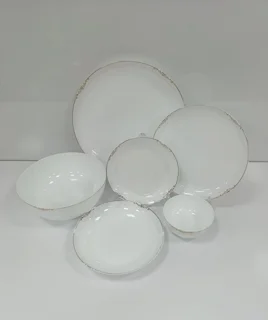 سرویس ارکوپال26پارچه گلدن اوپال طرح نسترن بژ