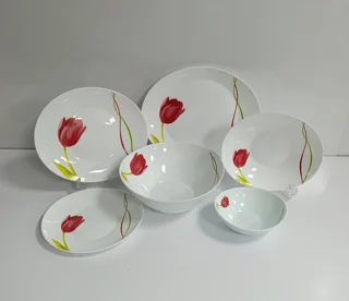 سرویس ارکوپال 26 پارچه هامز طرح انزو قرمز