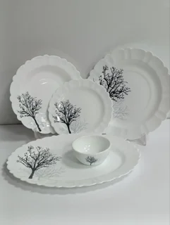 سرویس 25 پارچه ایروپال طرح شادو مشکی